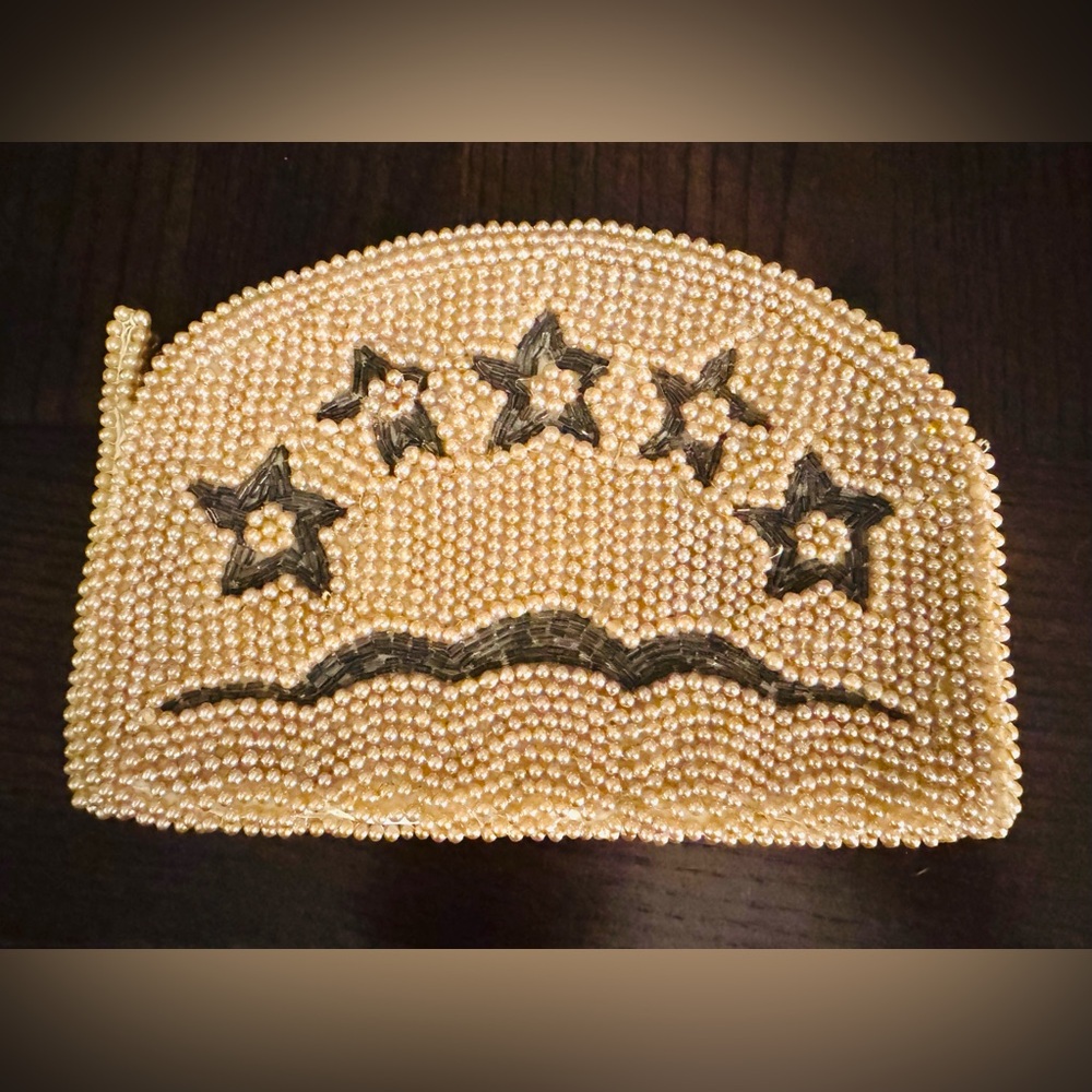 Vintage 1940s LaJule beaded Japanese clutch glam Y2K Evening Holiday Event